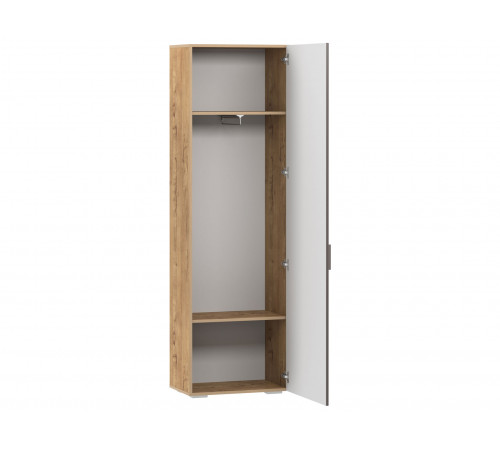 Распашной шкаф Сильва Ливорно Дуб Бунратти / Софт графит  С зеркалом