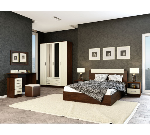 Распашной шкаф Эра Прагма 2 Венге / Лоредо Венге / Лоредо