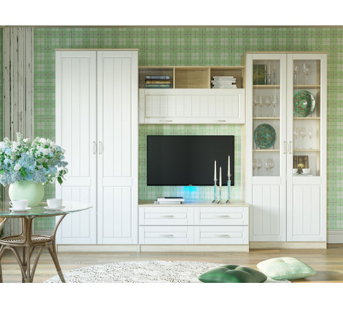 Распашной шкаф Сильва Оливия Лайт Дуб Сонома / Белое дерево Дуб Сонома / Белое дерево