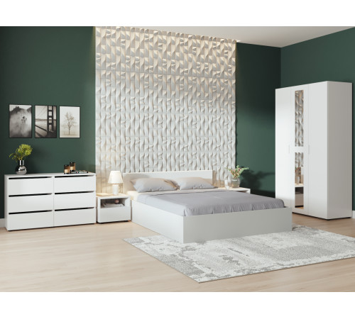 Распашной шкаф СВ-Мебель Тайлер Белый текстурный Белый текстурный