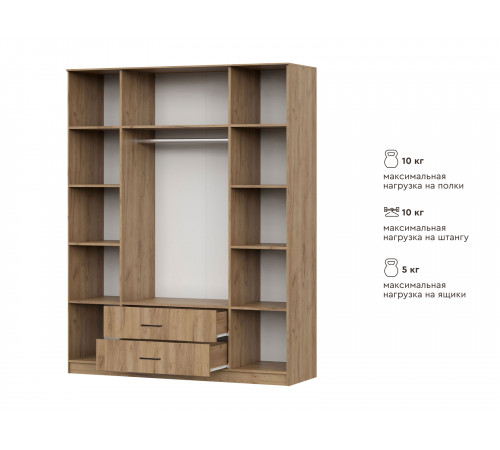 Распашной шкаф СВ-Мебель Севан Дуб золотой Дуб золотой