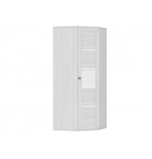 Распашной шкаф Кураж Парма Нео 17 Ясень Анкор светлый / Экокожа белая С глухим фасадом