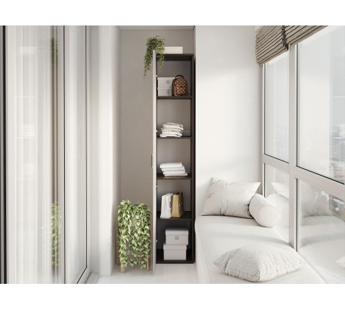 Распашной шкаф BTS Белла Венге / Ясень белый Венге / Ясень белый