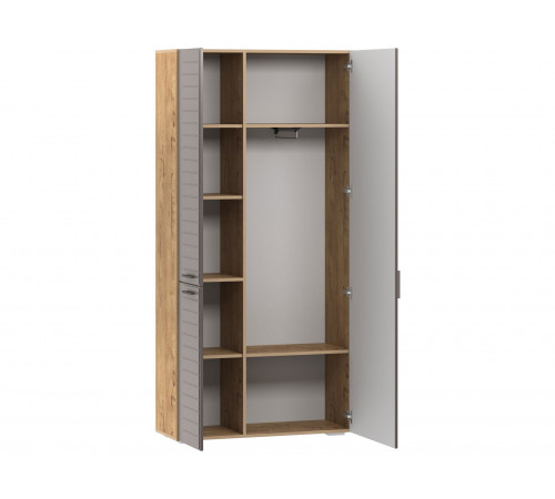 Распашной шкаф Сильва Ливорно Дуб Бунратти / Софт графит  Без зеркала