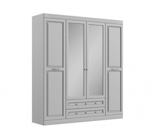 Распашной шкаф Правила мебели Аврора Антрацит / Зеркало Антрацит / Зеркало