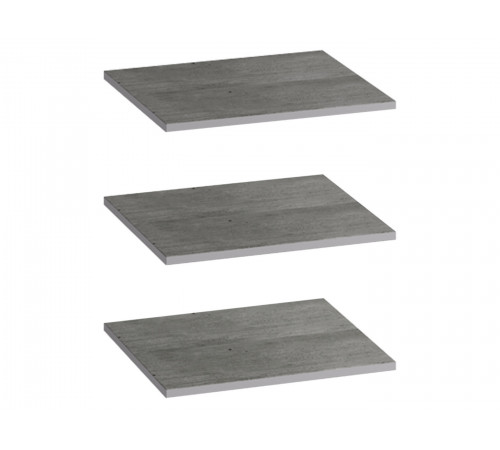 Распашной шкаф Мебелони Инстайл Бетон / Белый С дополнительными полками