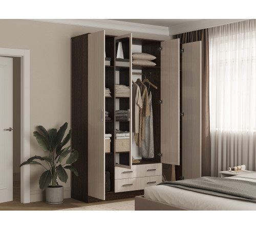 Распашной шкаф Эра Прагма 2 Венге / Лоредо Венге / Лоредо