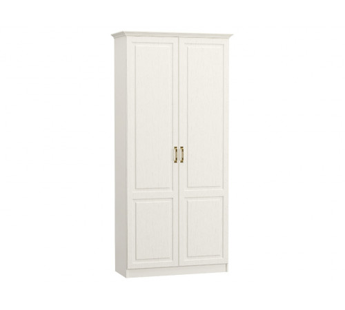 Распашной шкаф Моби Ливерпуль Ясень Ваниль / Белый С карнизом