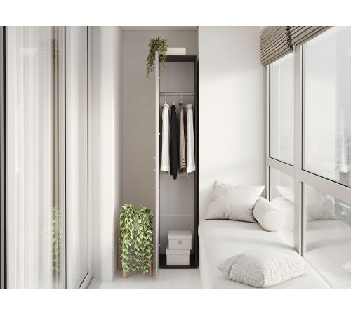 Распашной шкаф BTS Белла Венге / Ясень белый Венге / Ясень белый