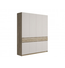 Распашной шкаф МК СТИЛЬ Бостон Дуб Крафт серый / Кашемир Дуб Крафт серый / Кашемир