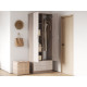 Распашной шкаф Эра Прагма Ясень Шимо темный / Ясень Шимо светлый С полками и штангой
