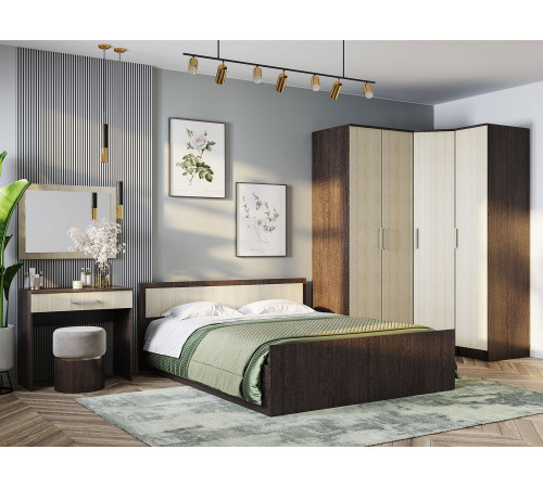 Распашной шкаф BTS Фиеста 1 дверь Венге / Лоредо Венге / Лоредо