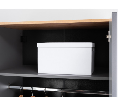 Распашной шкаф Моби Остин Серый графит / Дуб Крафт золотой Серый графит / Дуб Крафт золотой