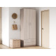 Распашной шкаф Эра Прагма Ясень Шимо темный / Ясень Шимо светлый С полками и штангой