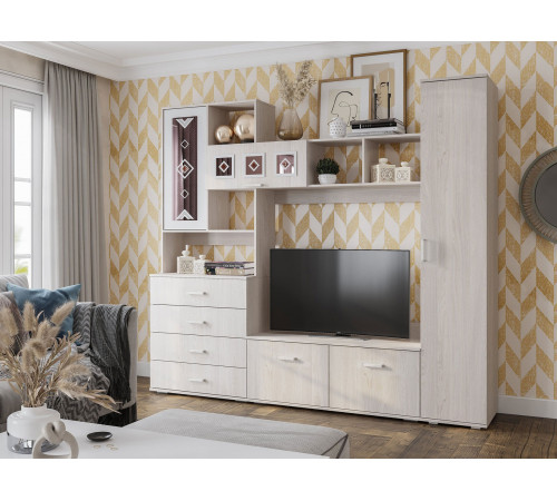 Распашной шкаф BTS Белла Белый ясень Белый ясень