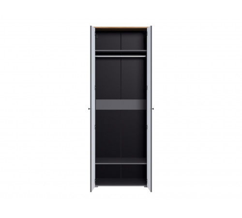 Распашной шкаф Моби Остин Серый графит / Дуб Крафт золотой Серый графит / Дуб Крафт золотой