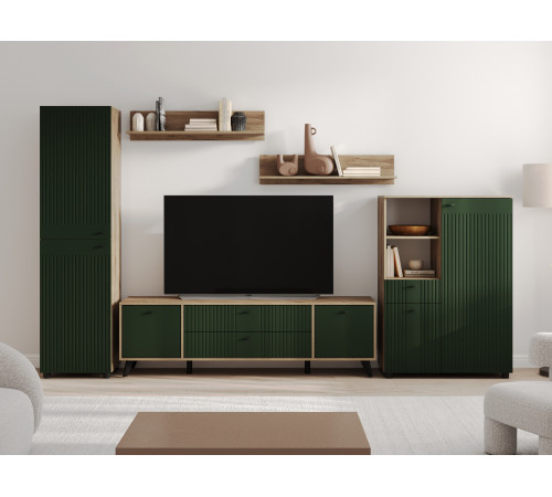 Распашной шкаф СВ-Мебель Ларенс Дуб золотой / Олива софт Дуб золотой / Олива софт