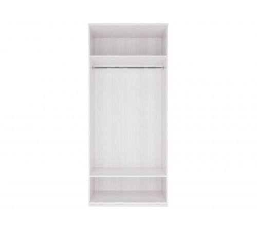 Распашной шкаф Кураж Парма Нео 19 Ясень Анкор светлый / Экокожа белая С двумя зеркалами