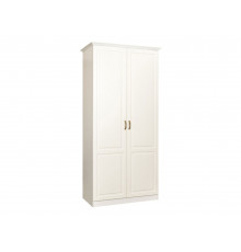 Распашной шкаф Моби Ливерпуль Ясень Ваниль / Белый С карнизом