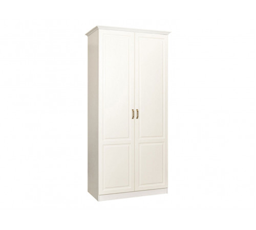 Распашной шкаф Моби Ливерпуль Ясень Ваниль / Белый С карнизом