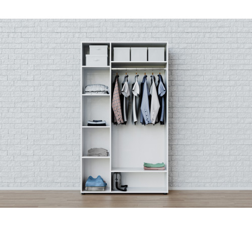 Распашной шкаф СВ-Мебель Тайлер Белый текстурный Белый текстурный