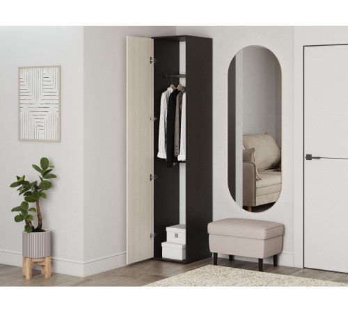 Распашной шкаф BTS Белла Венге / Ясень белый Венге / Ясень белый