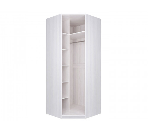 Распашной шкаф Кураж Парма Нео 17 Ясень Анкор светлый / Экокожа белая С глухим фасадом