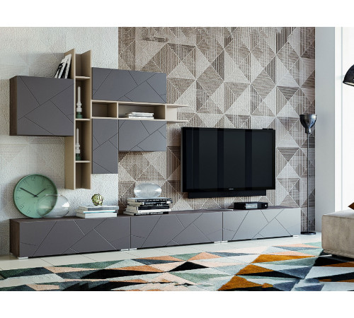 Шкаф навесной Сильва Суммит Ясень Анкор темный / Софт графит 60,2 см