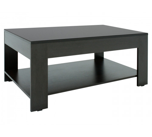 Журнальный столик Мебелик Бьюти 26 Венге / Стекло черное Венге / Стекло черное