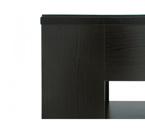 Журнальный столик Мебелик Бьюти 26 Венге / Стекло черное Венге / Стекло черное