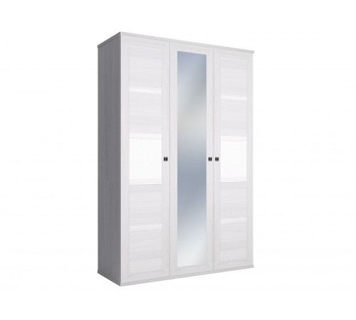 Спальный гарнитур Кураж Парма Нео 3 Ясень Анкор светлый / Экокожа белая Ясень Анкор светлый / Экокожа белая