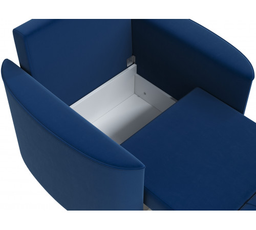 Кресло-кровать Правила мебели Амьен Синий, велюр Синий, велюр