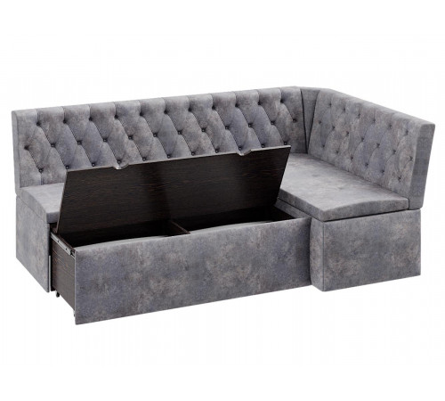 Кухонный уголок Budunov Group Марселло Серый, велюр Серый, велюр