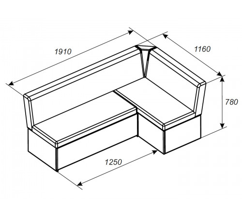 Кухонный уголок Budunov Group Марселло Серый, велюр Серый, велюр