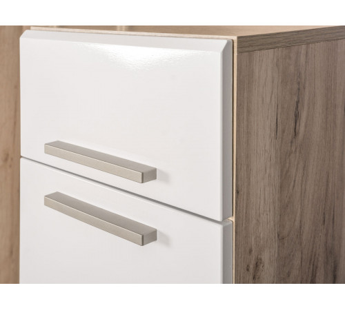 Прихожая Моби Лайн Дуб Крафт серый / Белый глянец Дуб Крафт серый / Белый глянец