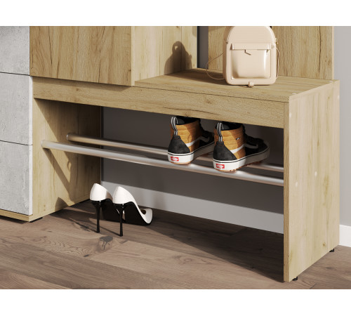 Прихожая Мебелони Трамп Дуб Крафт / Бетон Дуб Крафт / Бетон