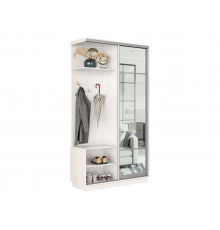 Прихожая Хочу домой Маршал Лайт Белый / Зеркало / Серебро, алюминий Левая 45 см