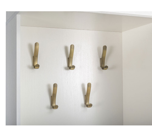 Прихожая Моби Ливерпуль Белый, поры дерева / Ясень ваниль / Белый, кожзам С карнизом