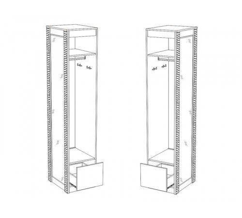 Прихожая Мебелони Монако Лайт Белый ясень Белый ясень