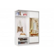 Прихожая Хочу домой Маршал Лайт Белый / Зеркало / Серебро, алюминий Левая 60 см
