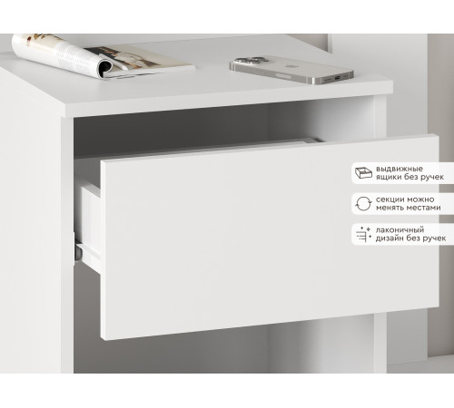 Прихожая СВ-Мебель Тайлер Белый текстурный Белый текстурный