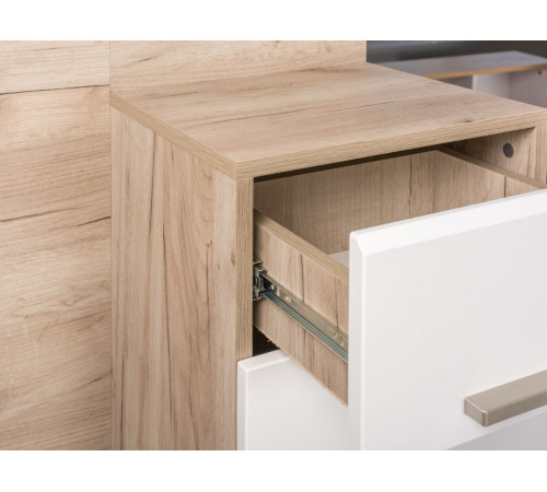 Прихожая Моби Лайн Дуб Крафт серый / Белый глянец Дуб Крафт серый / Белый глянец