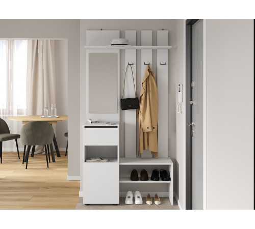Прихожая СВ-Мебель Тайлер Белый текстурный Белый текстурный