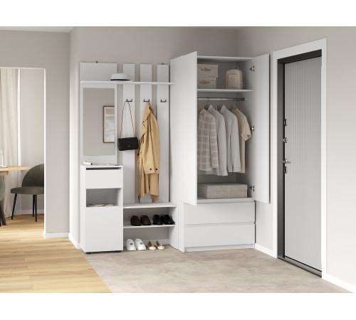 Прихожая СВ-Мебель Тайлер Белый текстурный Белый текстурный