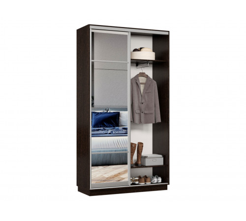 Прихожая Хочу домой Маршал Венге / Зеркало / Серебро, алюминий Левая 45 см