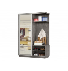 Прихожая Хочу домой Маршал Лайт Бетон / Зеркало / Серебро, алюминий Правая 45 см