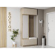 Прихожая МК СТИЛЬ Бостон Дуб Крафт серый / Кашемир / Белый, экокожа Дуб Крафт серый / Кашемир / Белый, экокожа