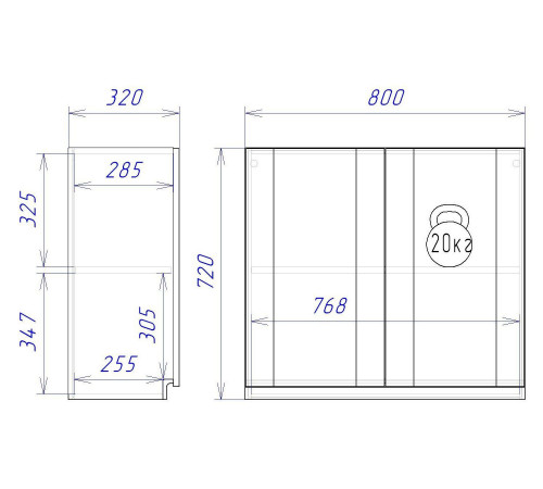 Кухонный модуль СБК Сити Дуб Галифакс 80 см