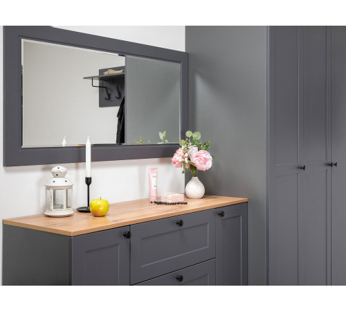 Настенное зеркало Моби Остин Серый графит Серый графит