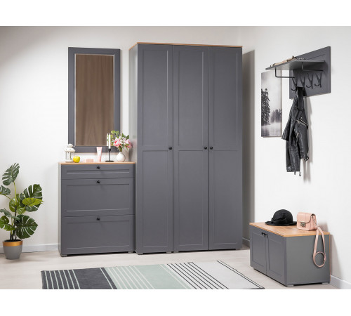 Настенное зеркало Моби Остин Серый графит Серый графит